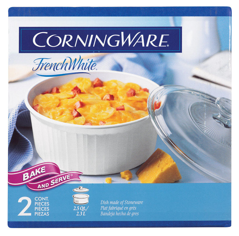 Corningware 1105930 Covered Glass Casserole, 2-1/2 Quarts