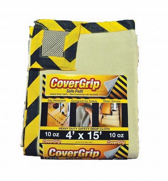 CoverGrip 041510 Safety Drop Cloth, 4'X15'