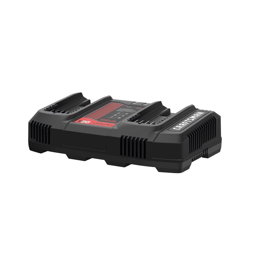 Craftsman CMCB124 V20 Lithium-Ion Dual Battery Charger, 20 V