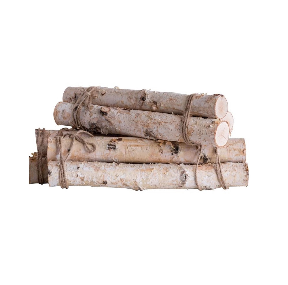 Creative Co-op XM3980 Seasonal Blooms Christmas Log Bundle, Brown/White