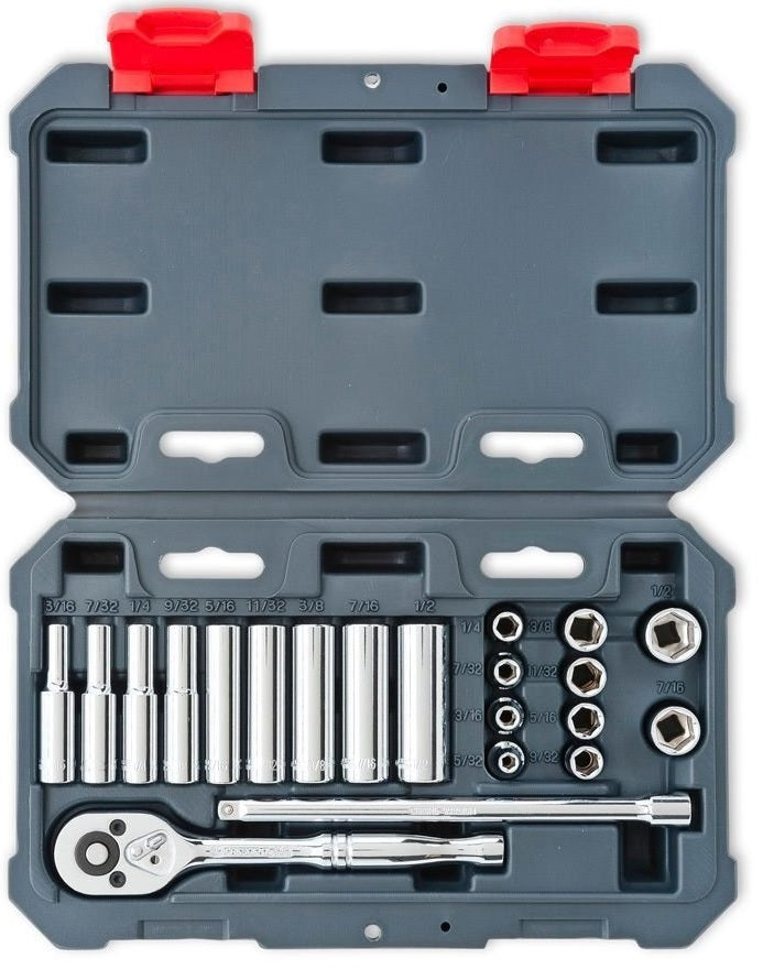 Crescent CSWS2N 1/4"Drive SAE Socket Wrench Set, Steel