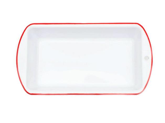 Crow Canyon V32RED Vintage Loaf Pan, Red Rim