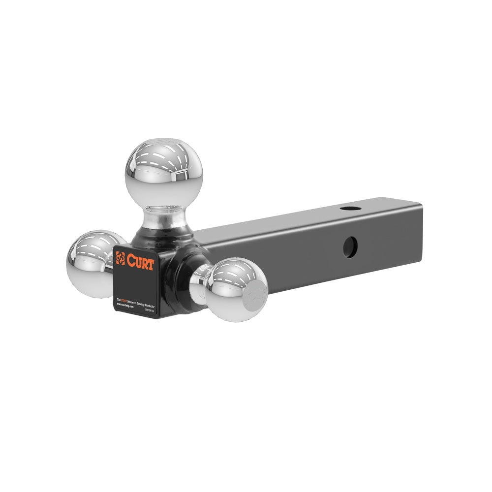 Curt 45001 Tri-Ball Mount, Black/Silver, Steel