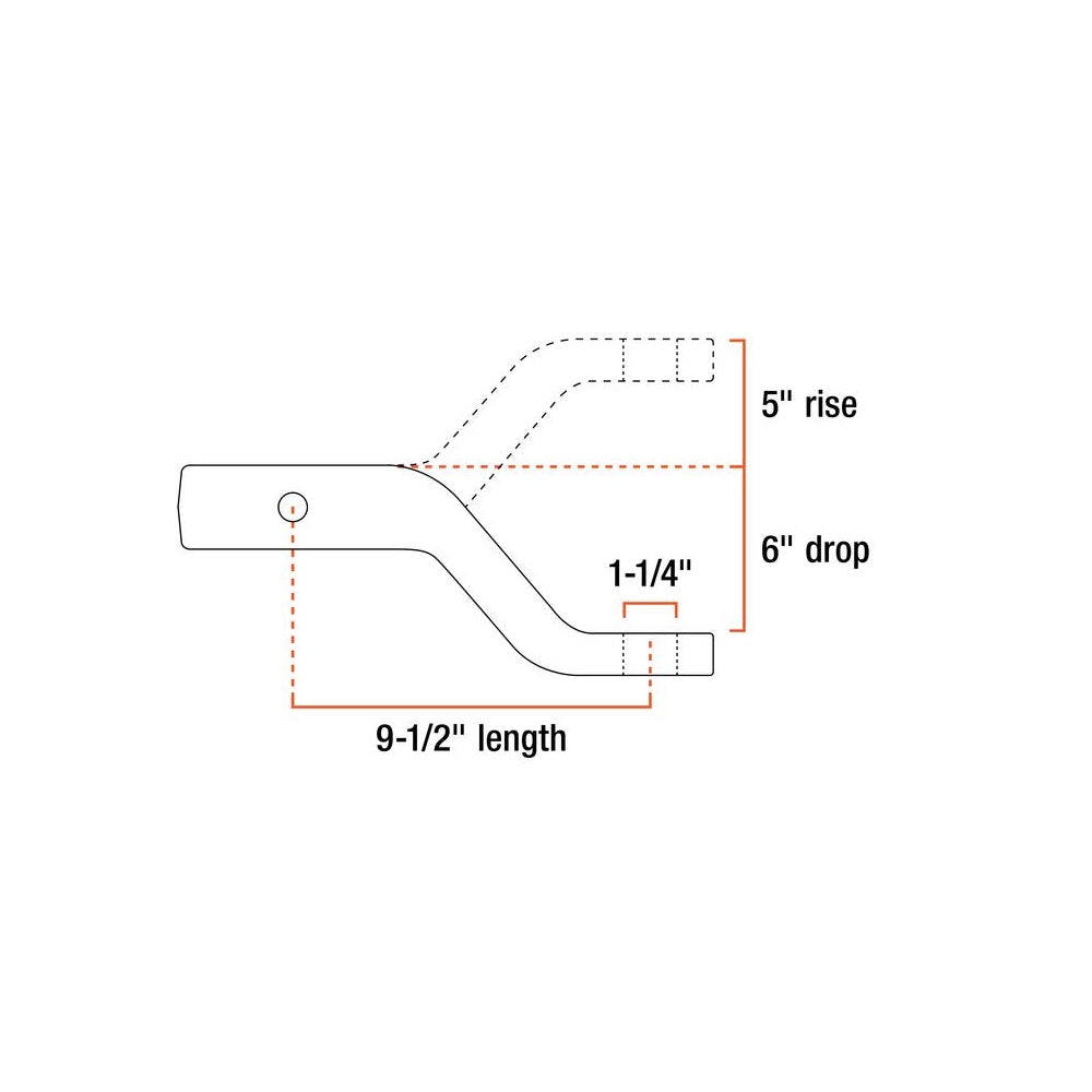 Curt 45342 Ball Mount, Black, Forged Steel