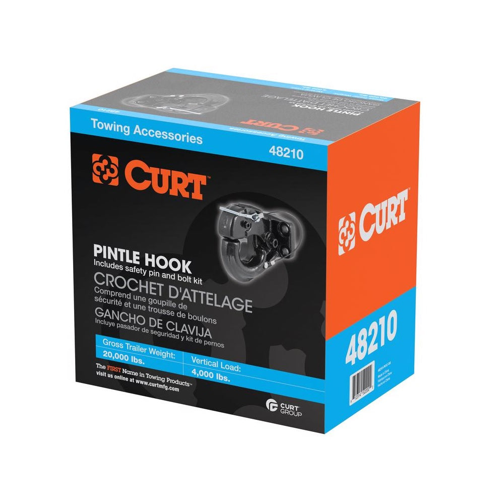 Curt 48210 Pintle Hook, Black, Forged Steel
