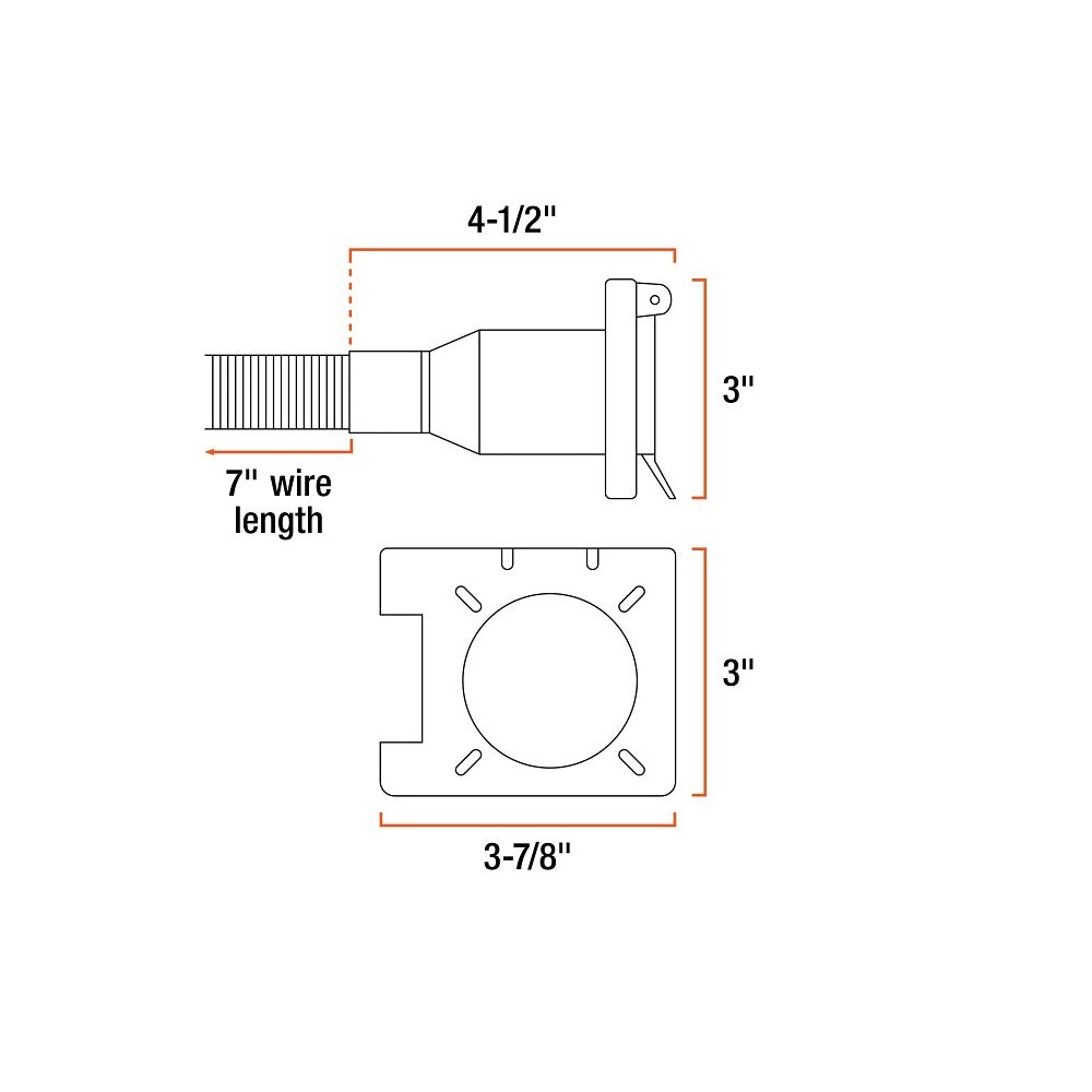 Curt 55774 4-Way Connector, Plastic