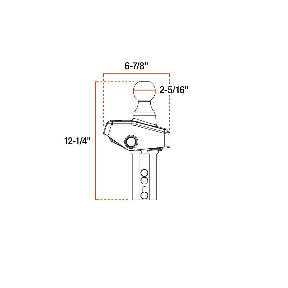 Curt 60654 Cushion Hitch Gooseneck Ball, Steel