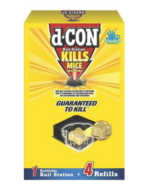 D-Con 1920089478 Mouse Bait Station, 4 Refills