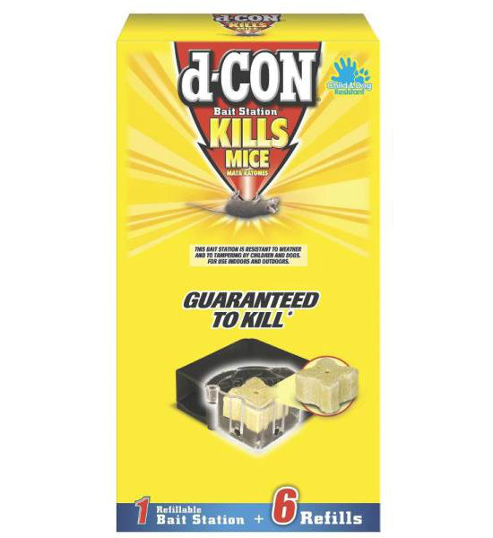 D-Con 1920089479 Corner Fit Bait Station with 6 Refills