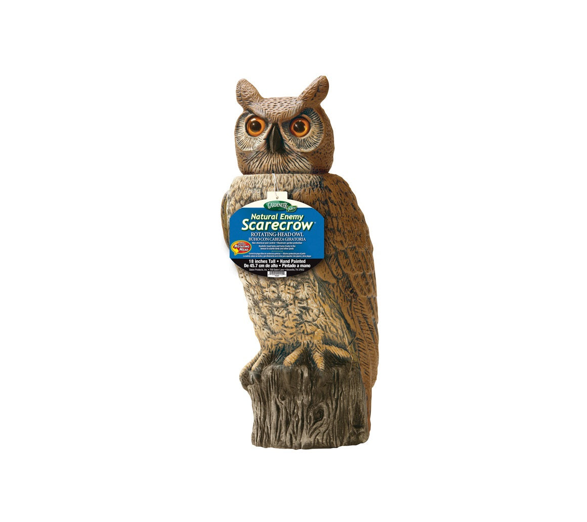 Dalen RH0-4 Scarecrow Rotating-Head Owl Animal Repellent Decoy, 18 inch