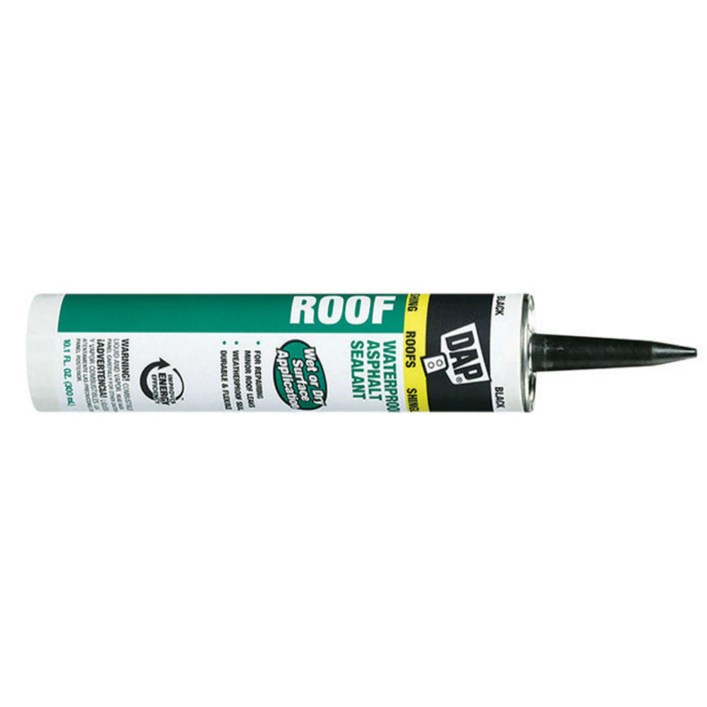 DAP 18268 Low Luster Asphalt Roof Sealant, Black, 10.1 Oz