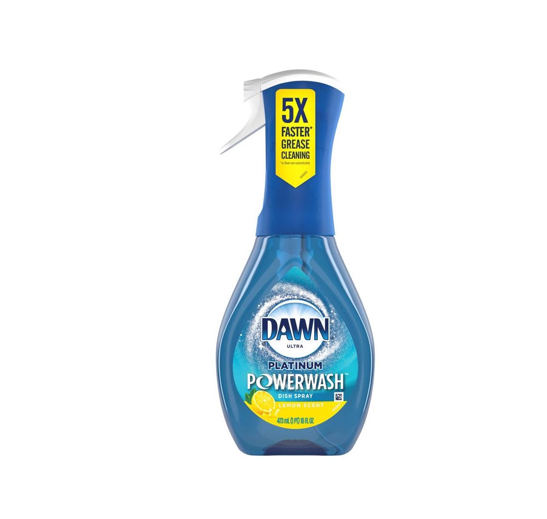 Dawn 09535 Platinum Powerwash Liquid Dish Spray, Lemon Scent, 16 Oz