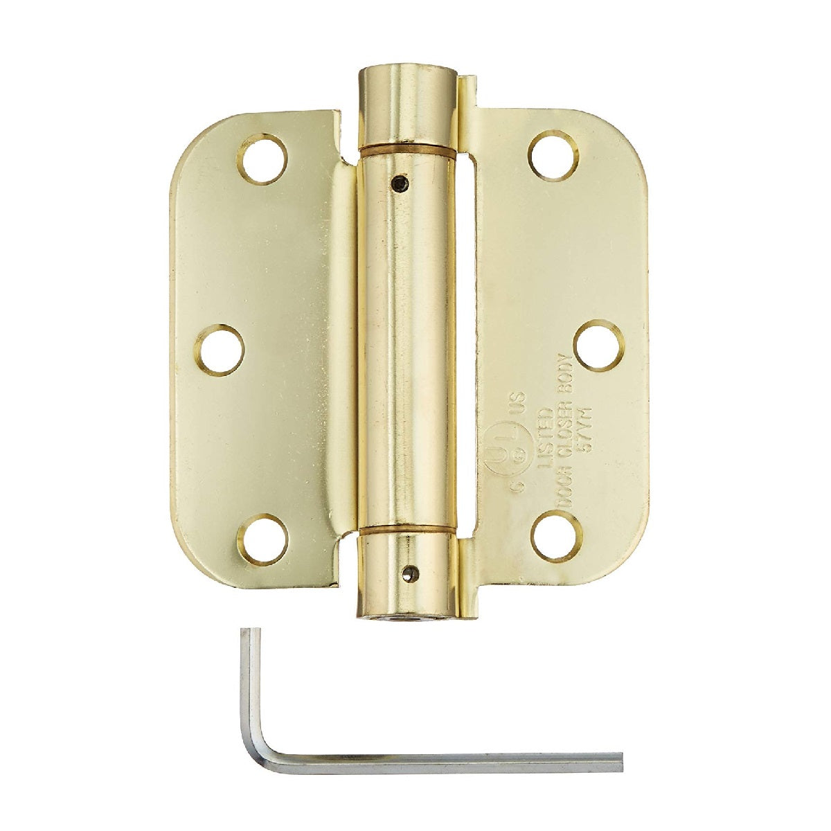 Deltana DSH35R53/4 Spring Hinge, Satin Brass, 3-1/2" x 3-1/2" x 5/8"