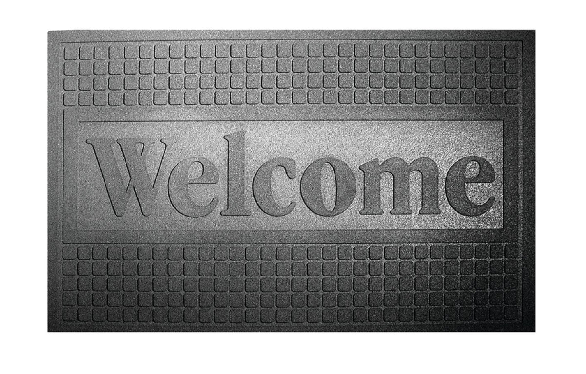 Dennis FUWBL1830 Functional Welcome Entry Mat, 18" x 30", Black