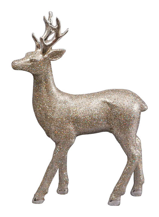 Design House 314237 Reindeer Christmas Figurine, Silver