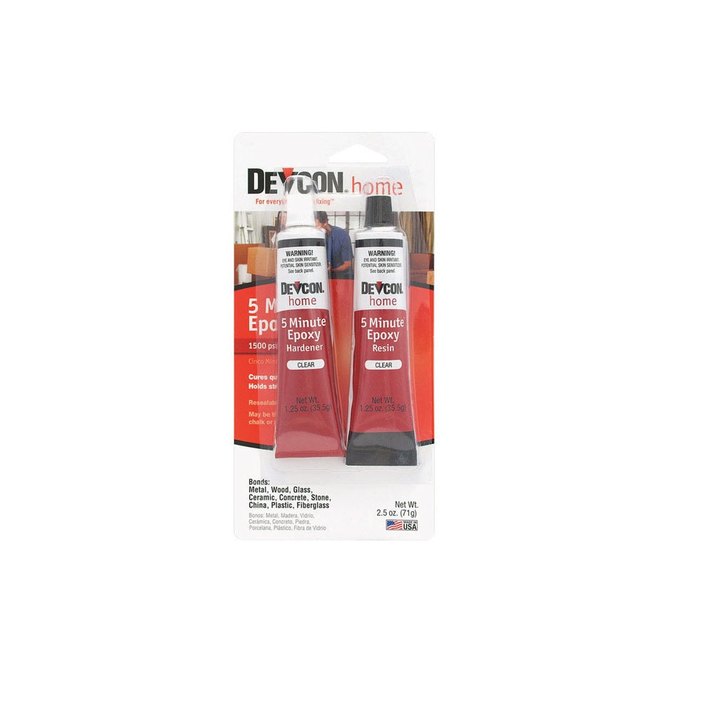 Devcon 20645 5 Minute Fast Drying Epoxy, 2.5 Oz