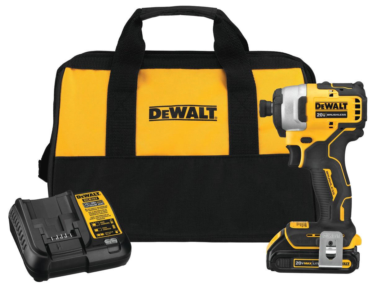 DeWalt DCF809C1 Compact Brushless Impact Driver Kit, 20 Volt