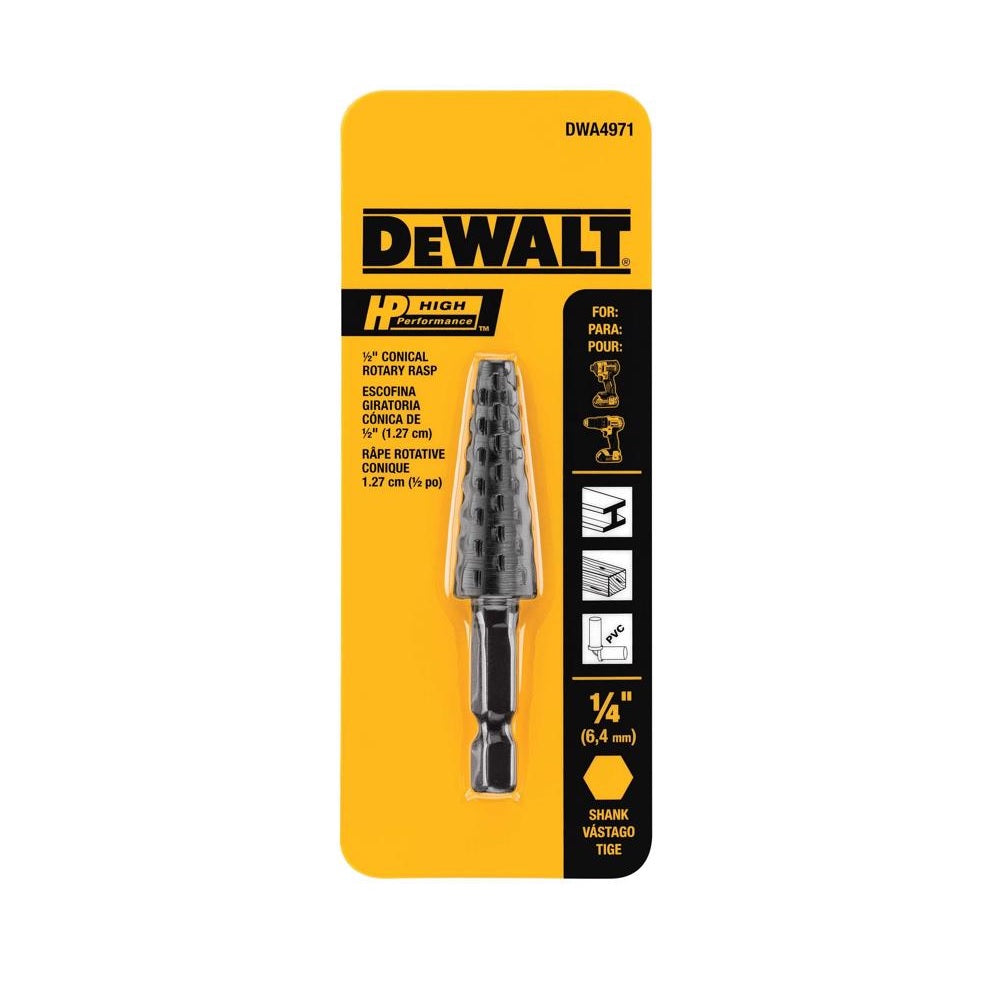 DeWalt DWA4971 HP Conical Rotary File, 1/2 Inch