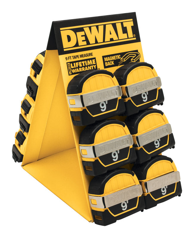 DeWalt DWHT33028M Magnetic Tape Measure, Black/Yellow, 9'