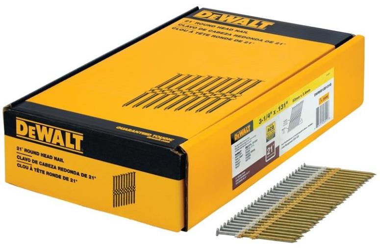 DeWalt DWRHS12D131G 21-Degree Framing Nails, 3-1/4" x 0.131"