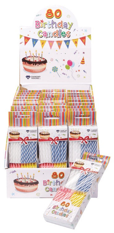 Diamond Visions 11-1334 Birthday Candles, 80/Pack