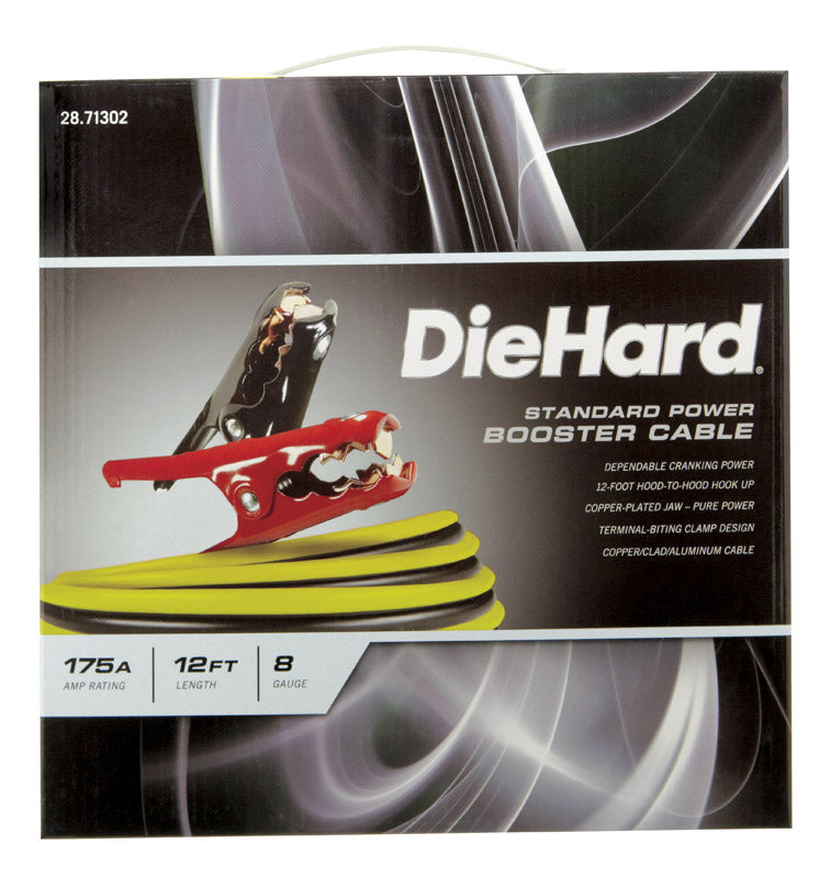 DieHard 71302 Standard Booster Cable, 175 Amp, 8 Gauge, 12' L
