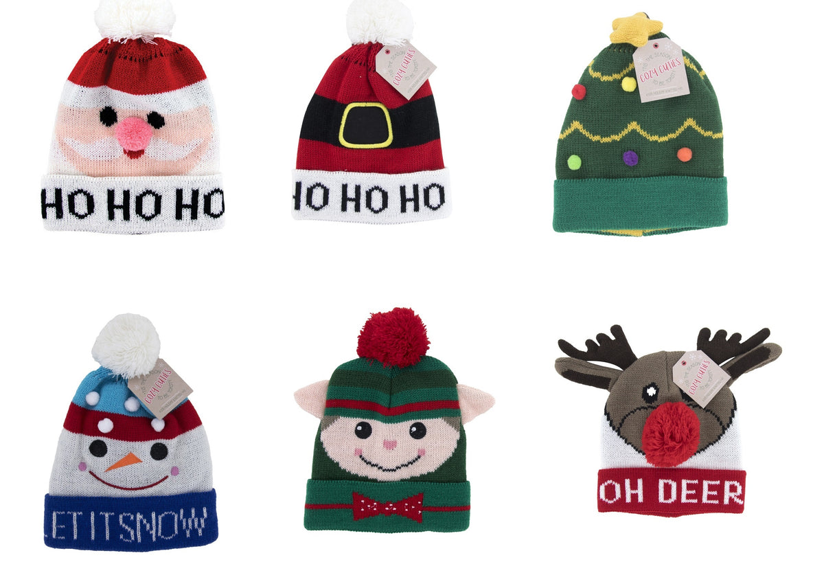 DM Merchandising X-KNHAT Cozy Cuties Winter/Christmas Holiday Kids Assorted Stocking Cap