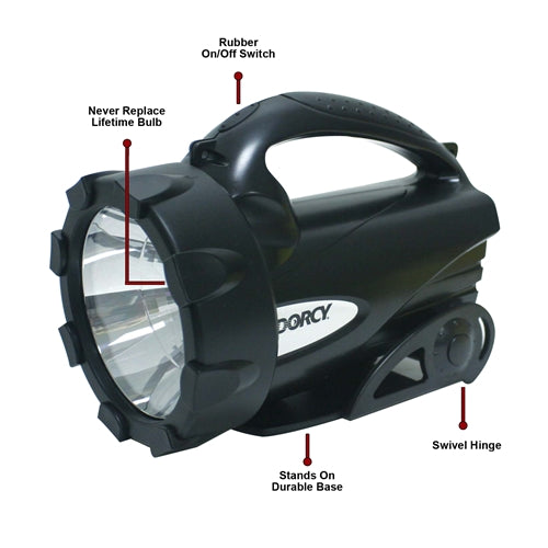 Dorcy 41-4291  LED Flashlight Lantern with Ratcheting Stand,  300-Lumens, Black