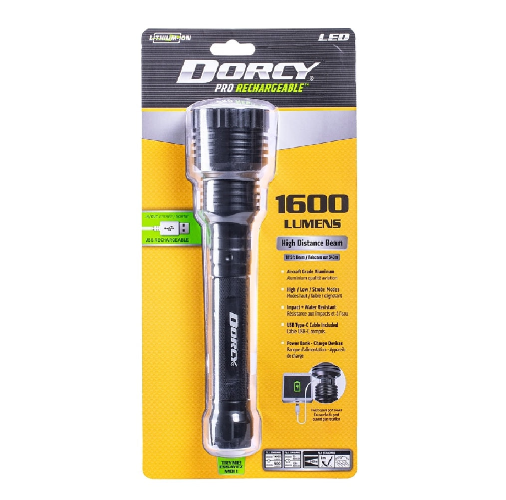 Dorcy 41-4299 Rechargeable Flashlight, Lithium-Ion Battery