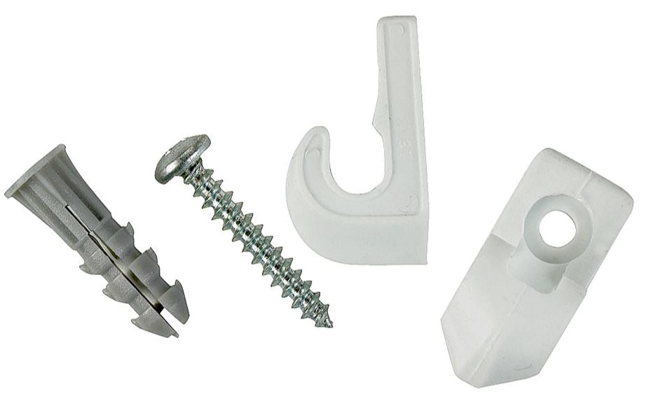 Closetmaid 7546 Down Clip/Anchor With Screw, White