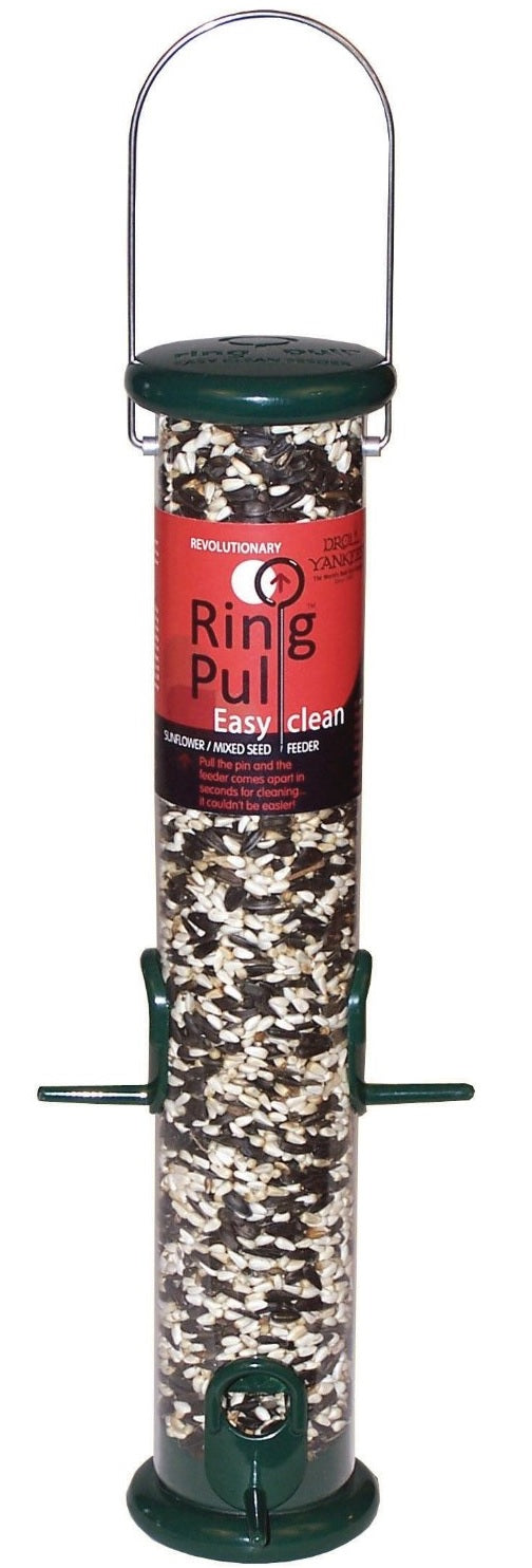 Droll Yankees RPS15G Ring Pull Sunflower/Mixed Seed Feeder, Forest Green