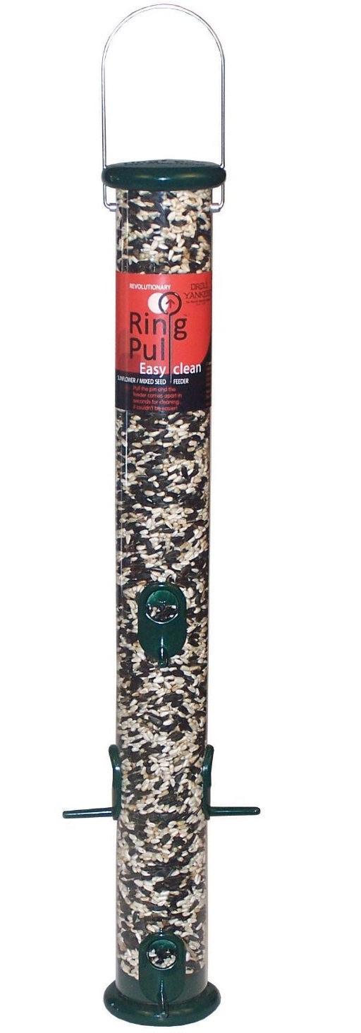 Droll Yankees RPS23G Ring Pull Sunflower/Mixed Seed Feeder, Forest Green, 6 port