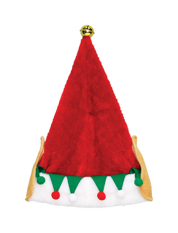 Dyno 0408141-2 Christmas Elf Ear Santa Hat, Plush, 17"