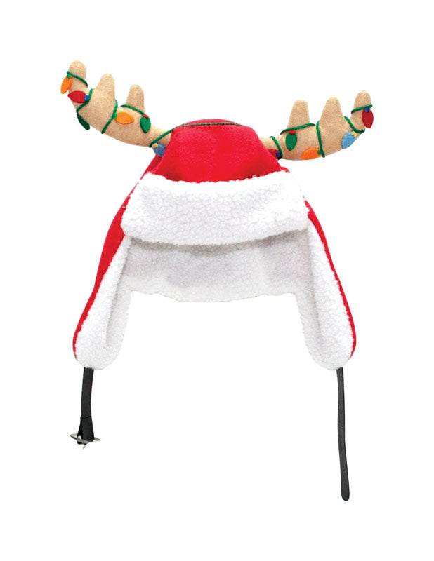 Dyno 0408937-2 Christmas Antler Santa Hat, Plush, 17"