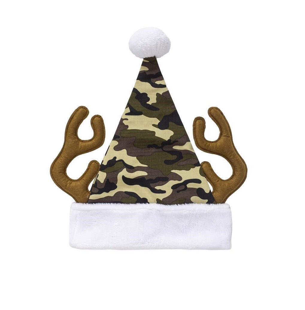 Dyno 0409018-1AC1 Camo with Antlers Santa Christmas Decor, Multicolored