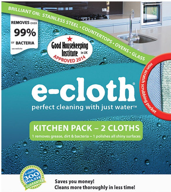 E-Cloth 10601 Kitchen Cleaning Cloths, Pack of 2