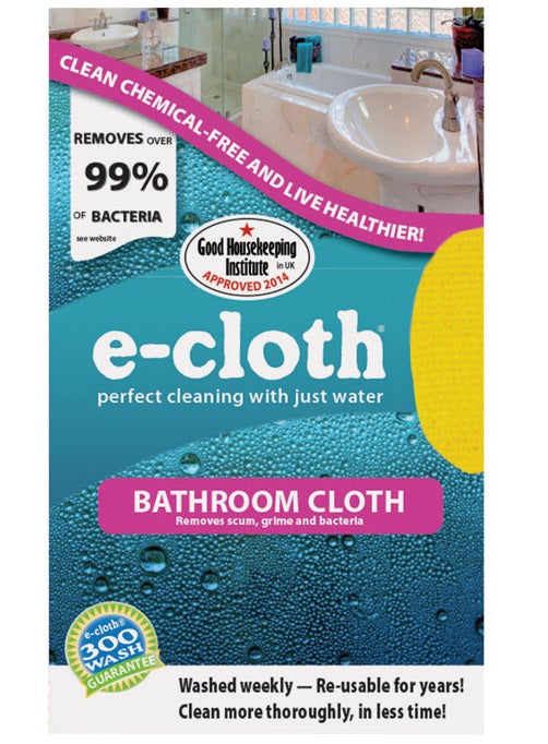 E-Cloth 10604S Bathroom Cleaning Cloth, 12.5" x 12.5", Yellow
