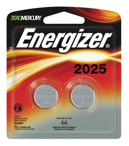 Energizer 2025BP-2 Coin Cell Battery, 3 Volt