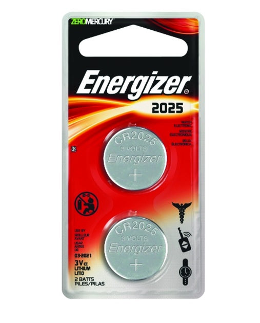 Energizer 2025BP-2N Lithium Coin Watch/Electronic Battery, 3 V