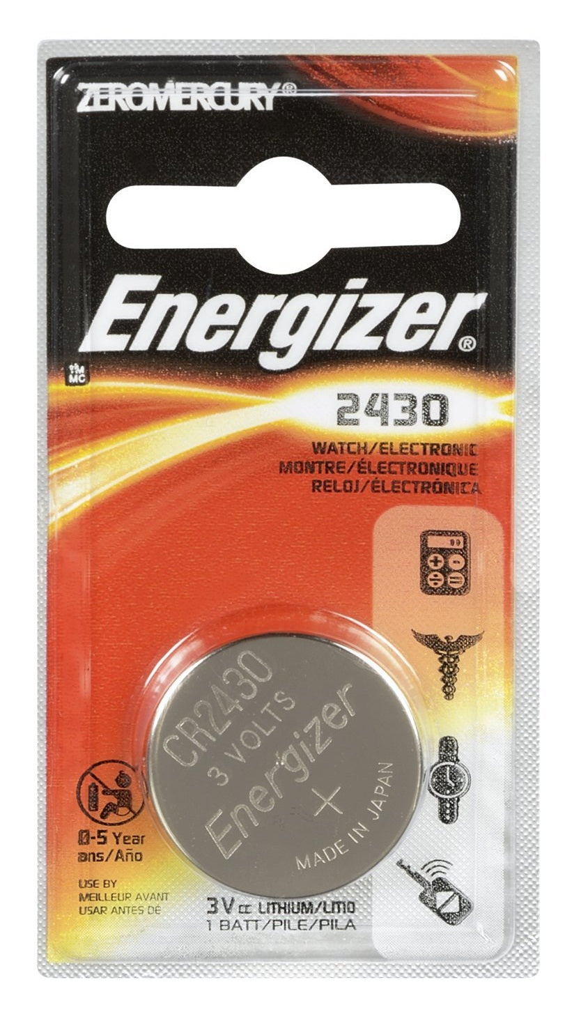 Energizer ECR2430BP Lithium Coin Cell Battery, 3 V
