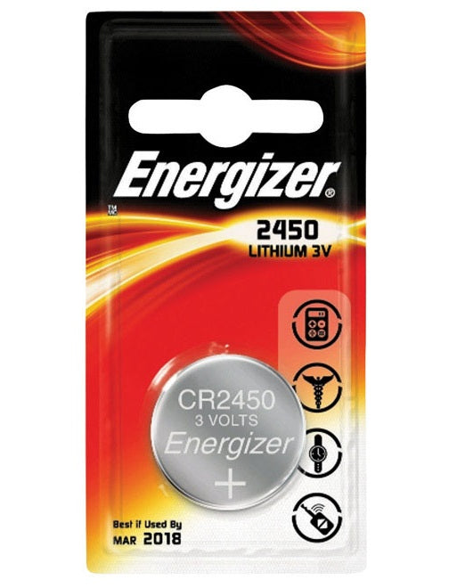 Energizer ECR2450BP Coin Cell Battery, 3 Volt, 620 mAh