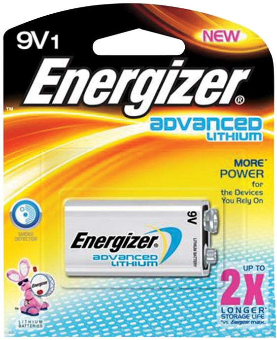 Energizer L522BP Ultimate Lithium Batteries, 9 V