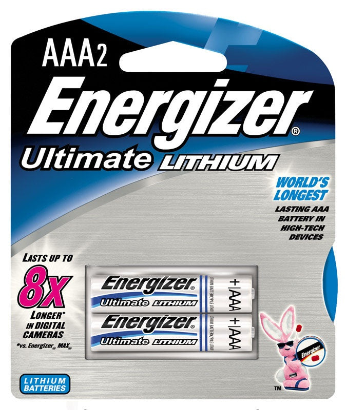 Energizer L92BP-2 Ultimate Lithium Battery, AAA, 1.5 Volt