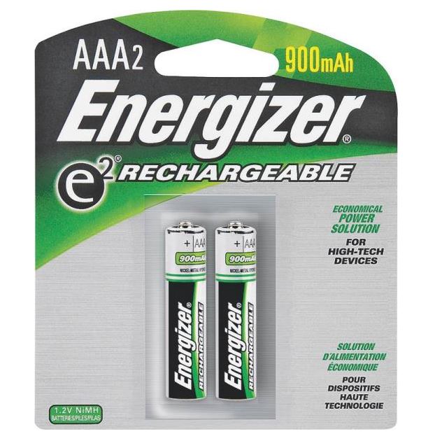 Energizer NH12BP-2 Rechargeable Batteries, AAA