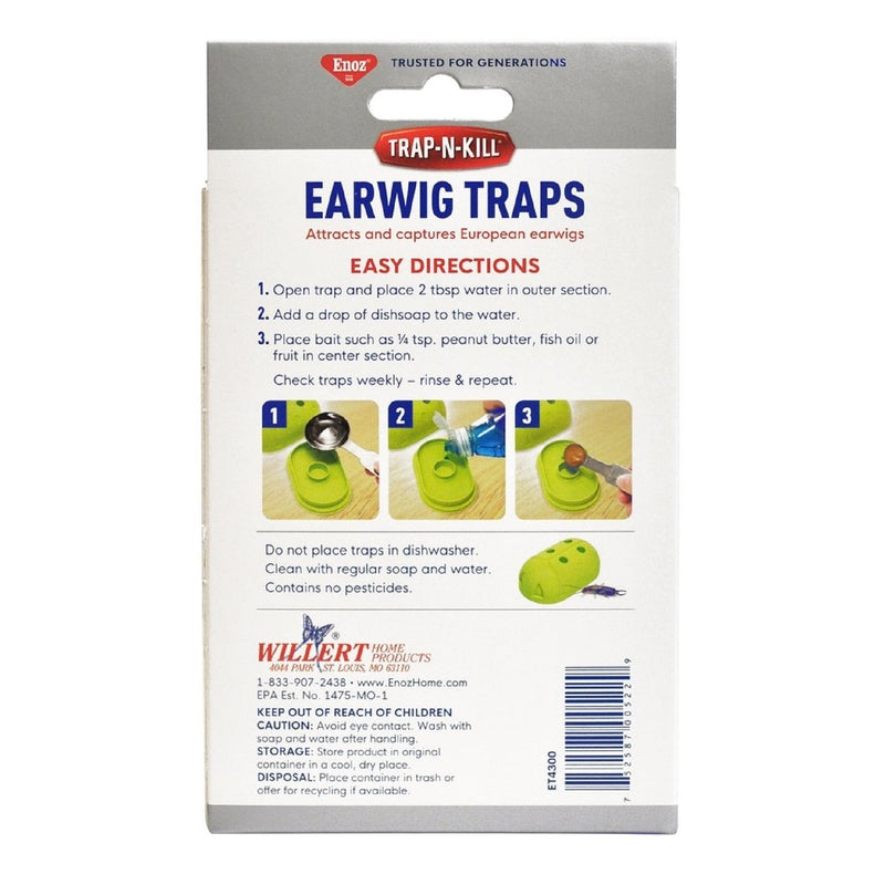 Enoz ET4300.4T Trap-N-Kill Earwig Trap, Pack of 3