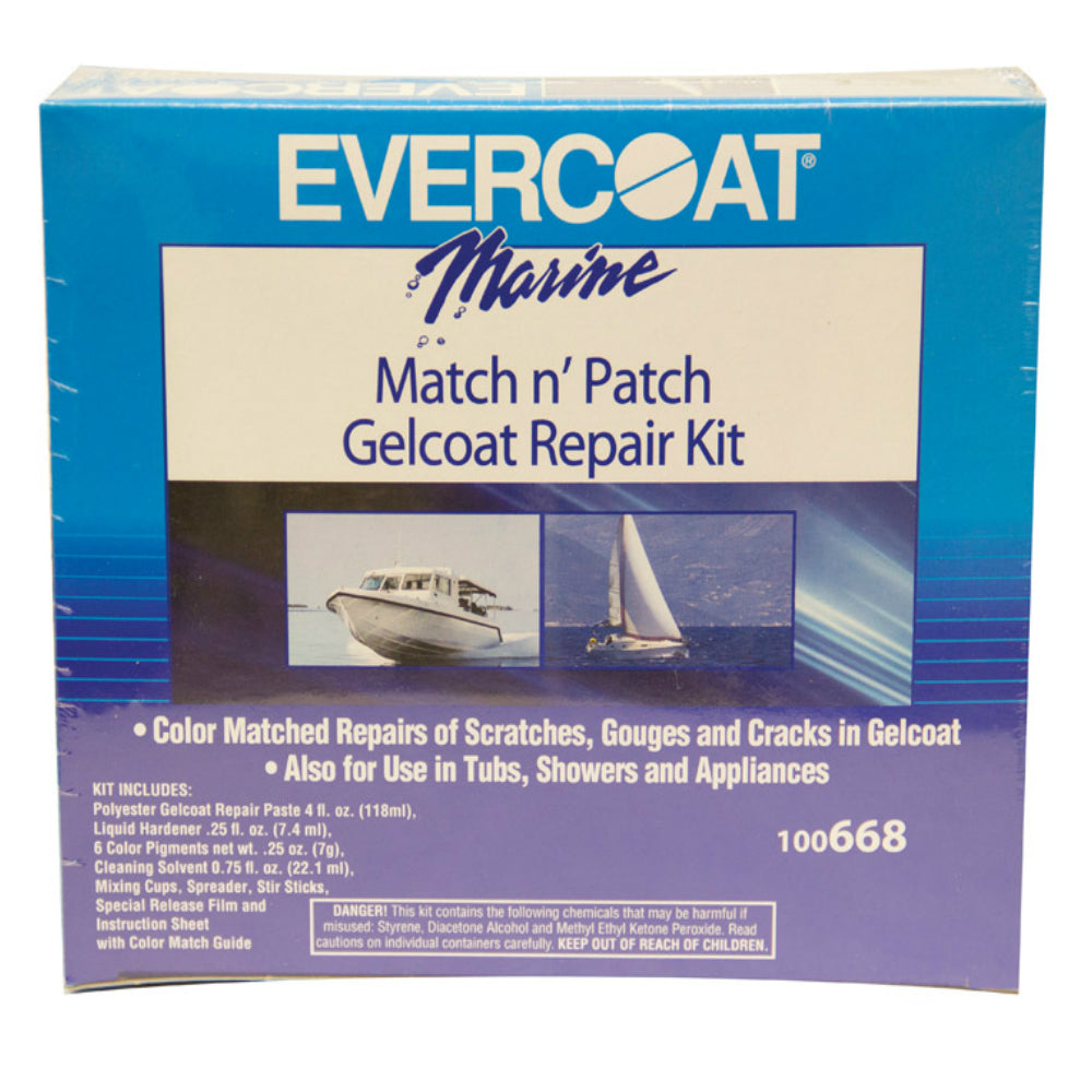Evercoat 100668 Match N Patch Gel Coat Repair Kit, 4 oz