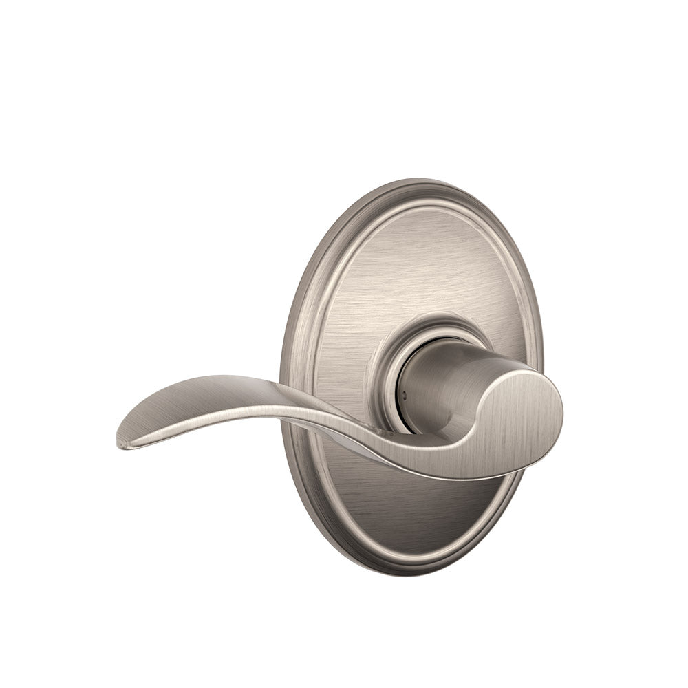 Schlage F10 ACC 619 WKF Wakefield Trim with Accent Hall and Closet Lever, Satin Nickel, Zinc