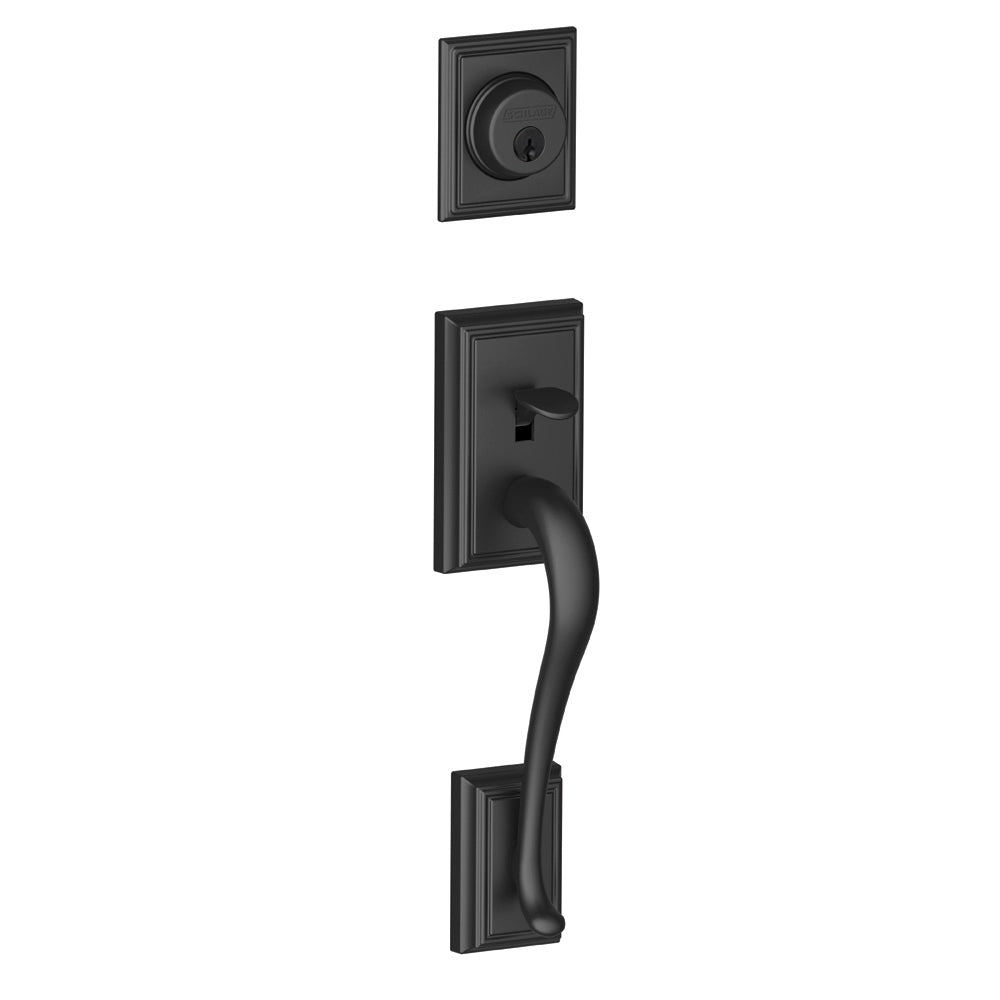 Schlage F92 ADD 622 Addison Dummy Exterior Handleset, Matte Black