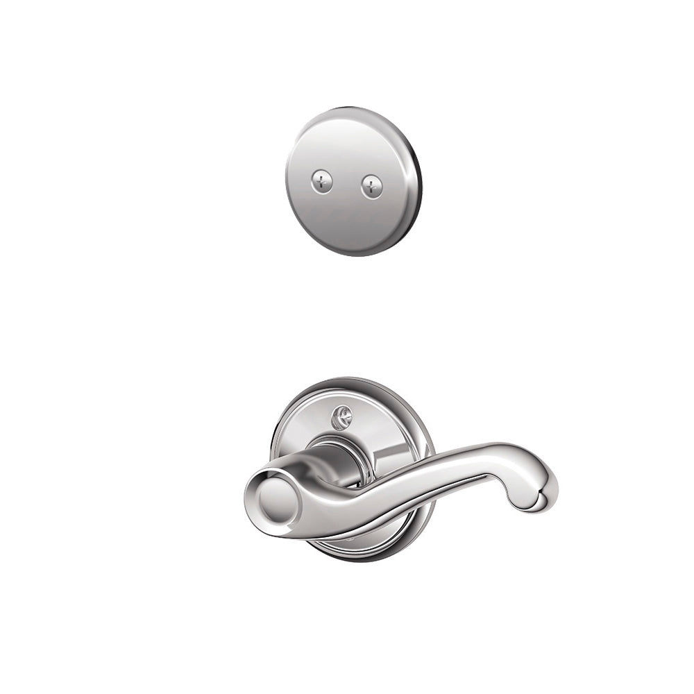 Schlage F94 FLA LH 625 Flair Left Hand Dummy Interior Trim, Bright Chrome, Zinc