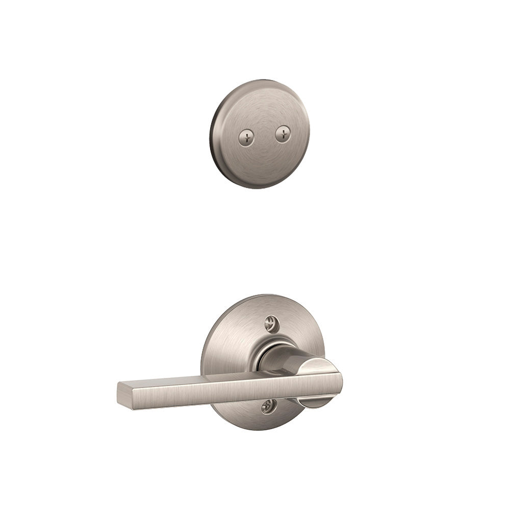 Schlage F94 LAT 619 Latitude Lever Dummy Interior Pack, Satin Nickel, Zinc